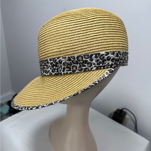 August Hat Company Straw Visor BallCap Beach Hat Animal Print - Picture 9 of 9